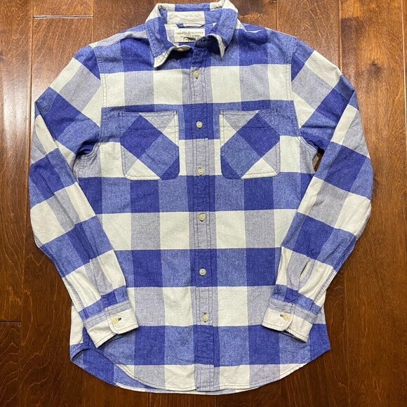 Denim & Supply Ralph Lauren Vtg Checkered Button Down Blue Cream Shirt Women's S - Picture 3 of 10
